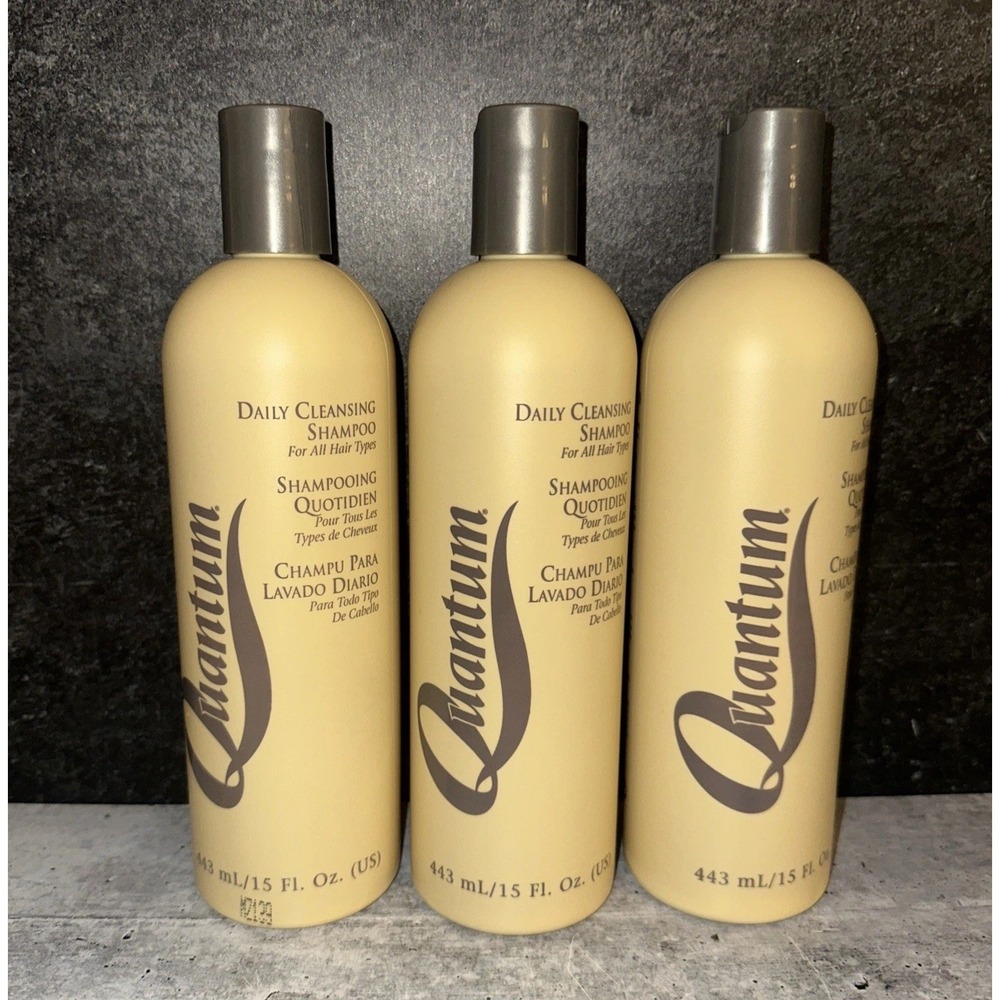 3 Lot Zotos Quantum Daily Cleansing Shampoo All Hair Types 15 oz